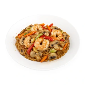 Вок с креветкой